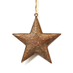 Gwiazda Gwiazdka metalowa blaszana Rdzawa 15cm